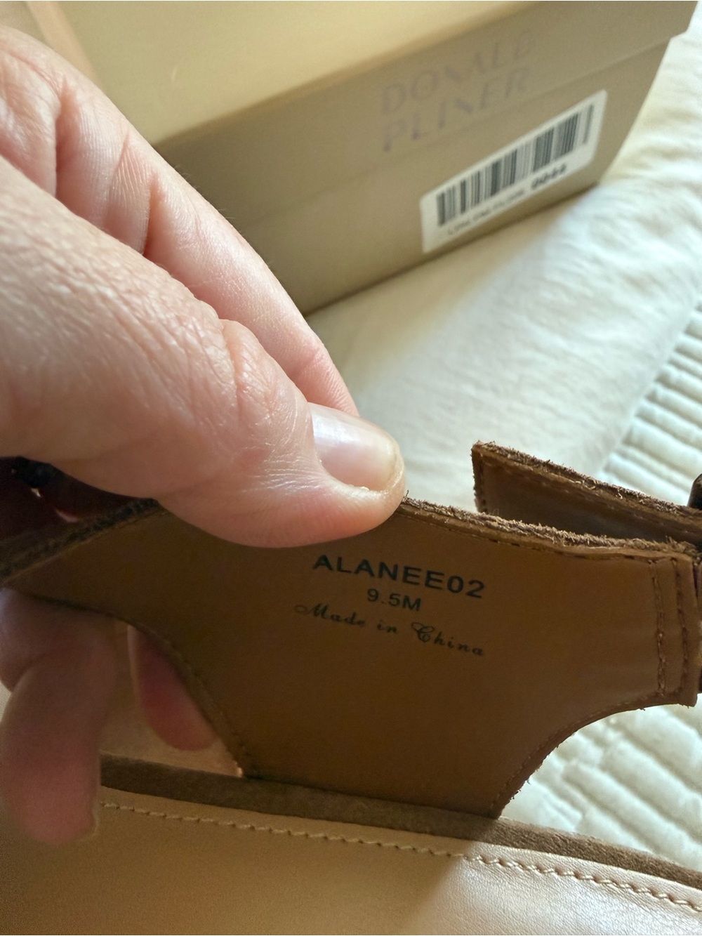 Donald J. Pliner Tan Suede Wedge Sandal 👡 - Picture 5 of 7